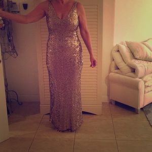 Gold sequence dress